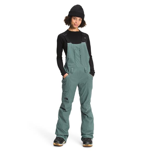 The North Face Women's Freedom Ski Snow Bib Balsam Green DryVent Small Regular - Picture 1 of 5